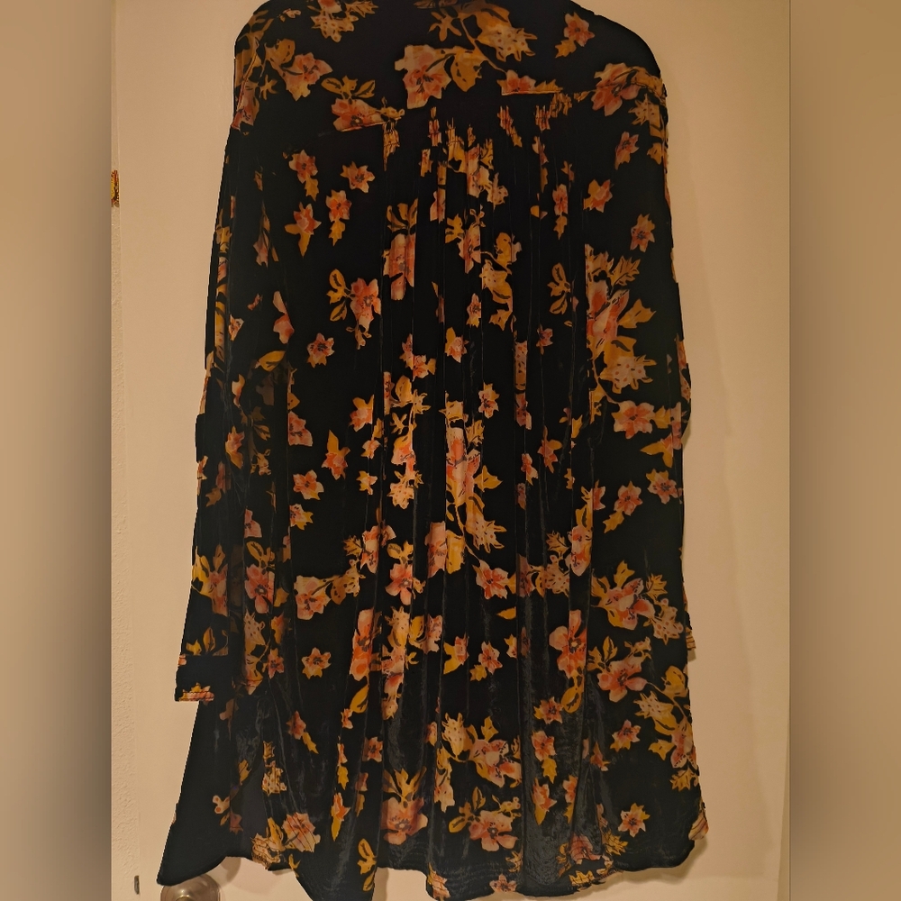 Free People We The Free Sorrento Velvet Maxi Top Size Small - Picture 3 of 6